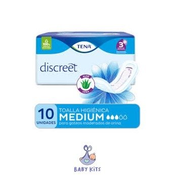 Producto - TENA DISCREET TOALLA MED ALOE X10U.