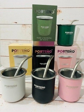 Producto - MATE PORTEÑO ACERO INOXIDABLE CON BOMBILLA