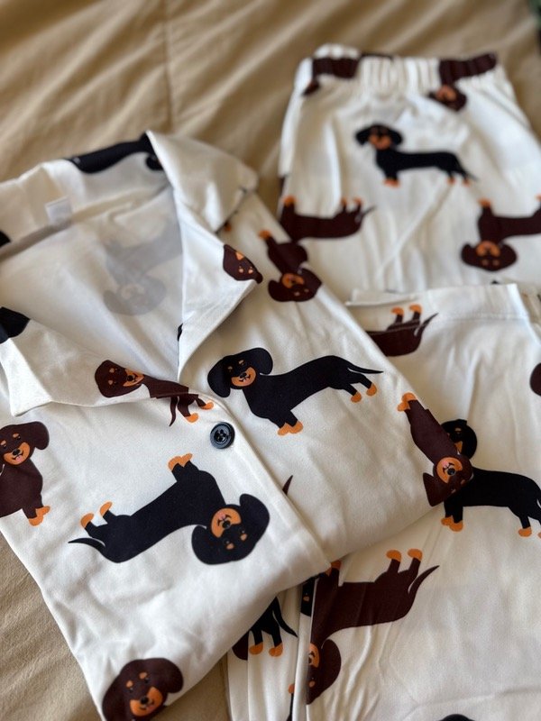 Producto - Pijama largo camisero salchi mangas cortas