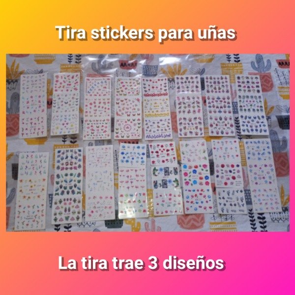 Producto - Tira stickers para uñas x3 TIRAS