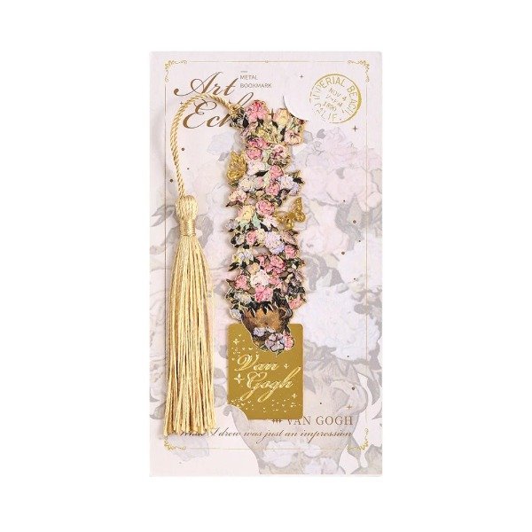 Producto - Señalador Metálico Premium Van Gogh Vaso con Rosas