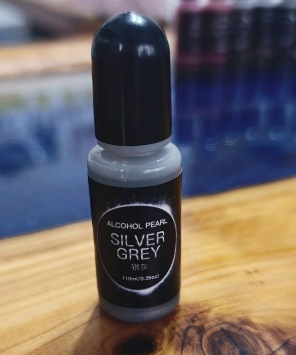 Producto - Pigmento liquido perlado x 10 ml - color Gris Plateado