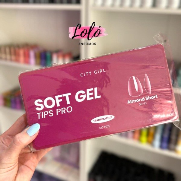 Producto - Tips SOFT GEL PRO -ALMOND SHORT-- (510PCS-80) City Girl