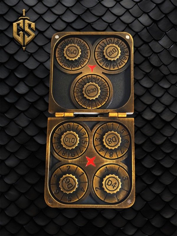 Producto - Set de Dados Spinner Dorado