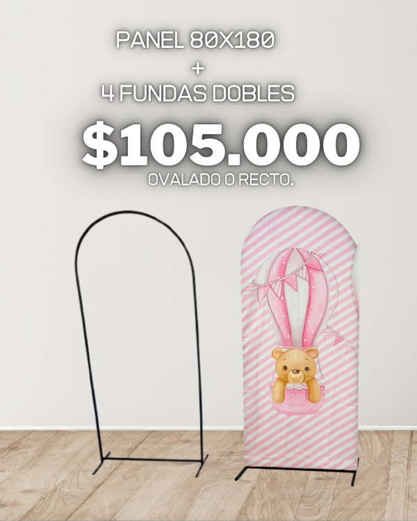 Producto - PROMO ESTRUCTURA 180X80 + 4 FUNDAS DOBLES