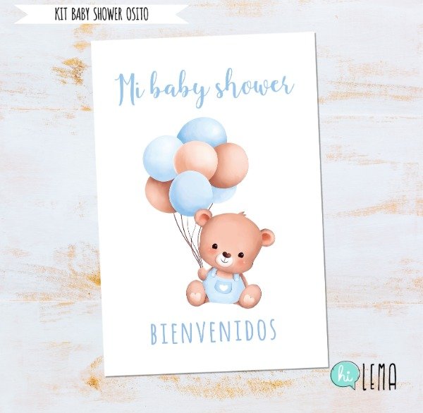 Producto - Kit imprimible Osito Baby Shower