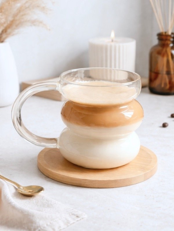 Producto - Taza/vaso de vidrio nube con asa - 0