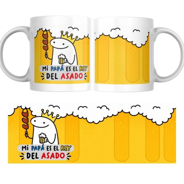 Producto - Taza - Dia del padre - Mi papá es el rey de los asados (flork)