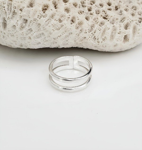 Producto - Anillo Falange Night Acero Blanco