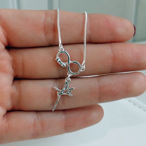 Producto - Conjunto Choker Infinito Laminado Plata 925