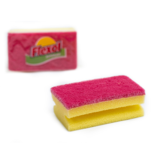 Producto - FIBRO ESPONJA ACANALADA ROSA Y AMARILLA
