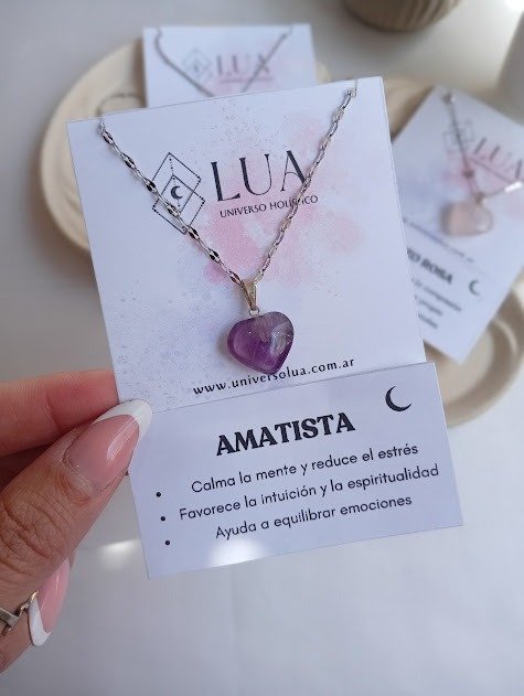Producto - Collar piedrita corazón - Acero quirúrgico - 2