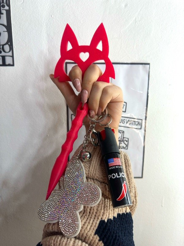 Producto - Kit llavero fucsia mariposa