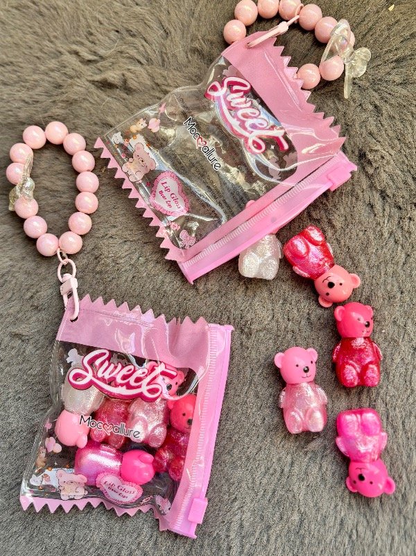 Producto - Bolsita llavero teddy candy gloss x5
