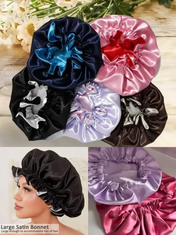 Gorro de saten anti frizz para dormir