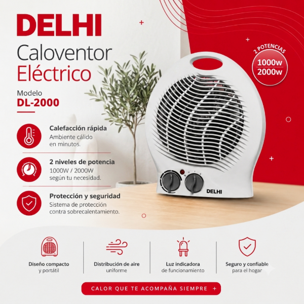 Producto - CALOVENTOR ELÉCTRICO DELHI DL-2000