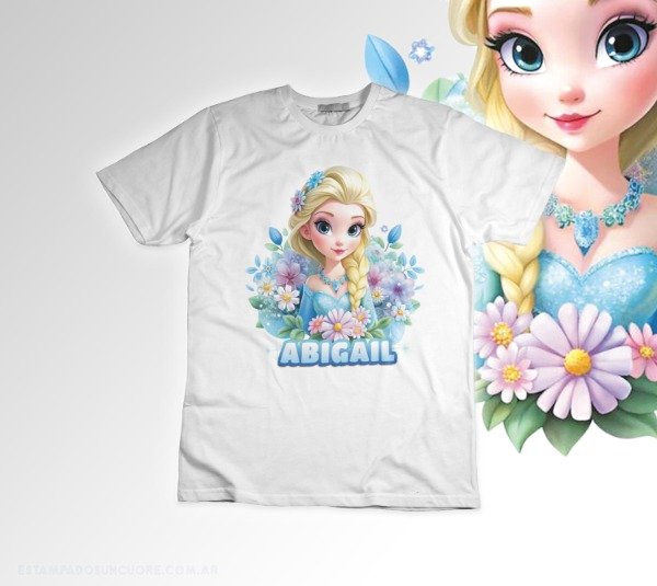 Producto - Remera de Frozen Elsa con nombre personalizado