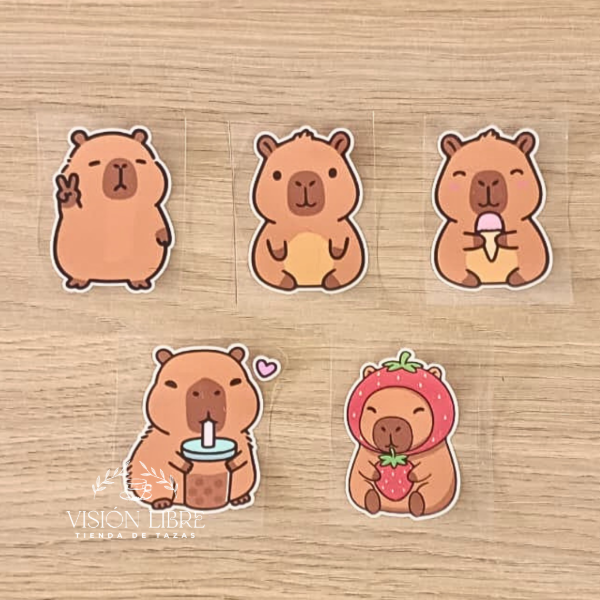 Producto - Stickers Carpincho 6cm - 0