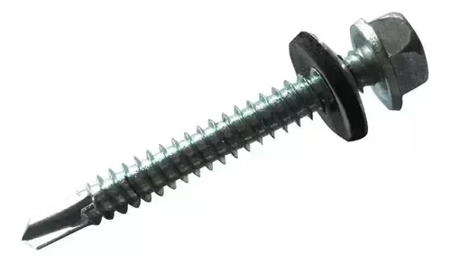 Producto - Tornillo hexagonal mecha zincado con arandela vulcanizada 14x1