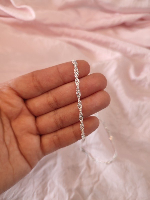Producto - Cadena de acero blanco singapur gruesa