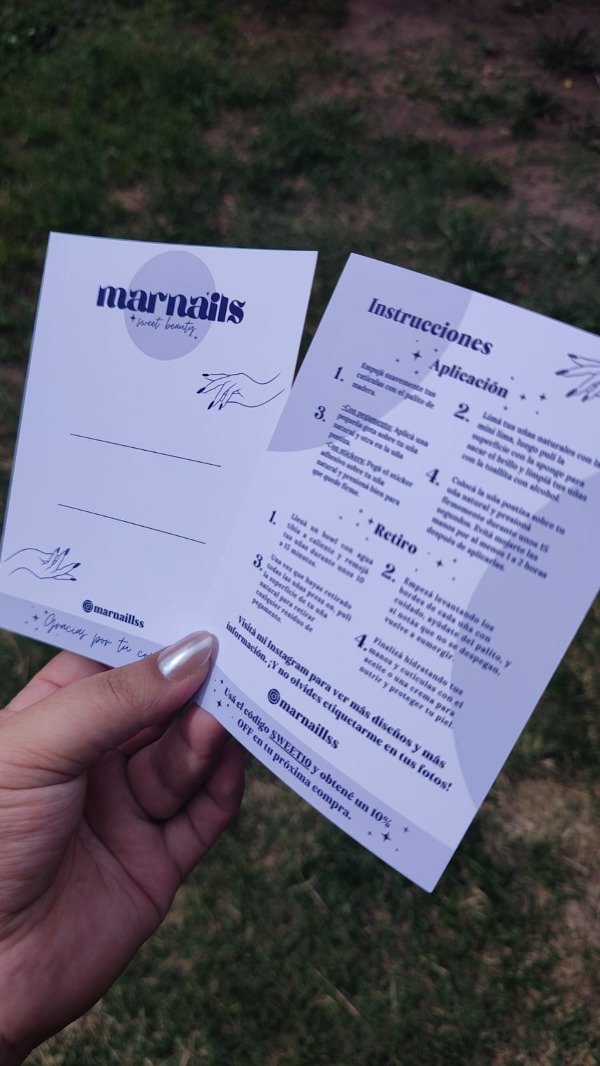 Producto - Tarjetas para uñas press on