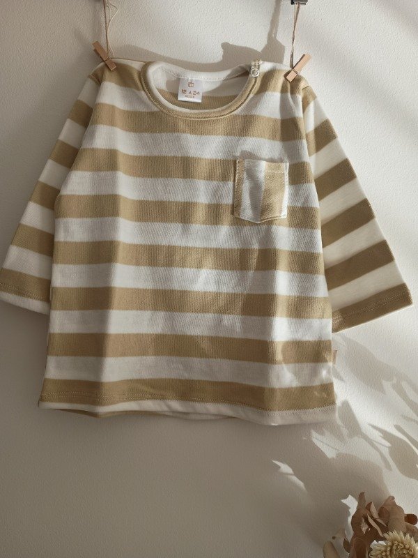 Producto - Remera Rayada beige