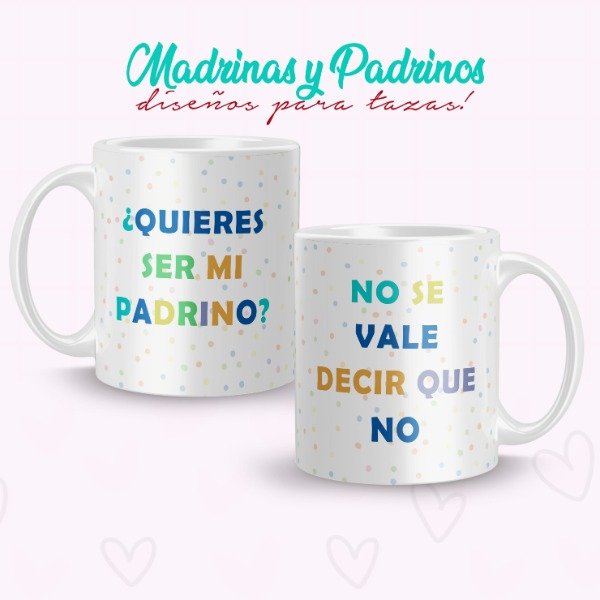 Producto - Plantillas Tazas Padrino Madrina Bautismo Padrinos Sublimar #T773 - 9