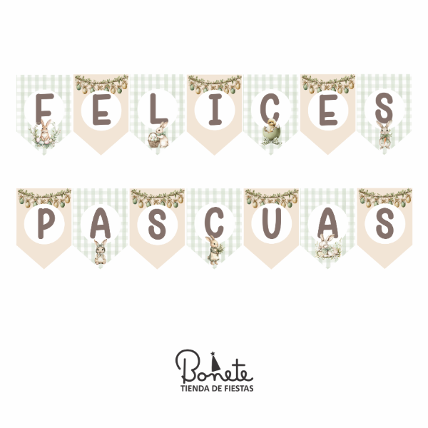 Producto - Banderín Felices Pascuas