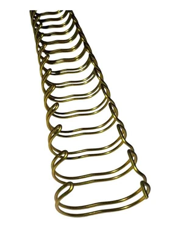 Producto - Anillos Doble Alambre 2:1 5/8 48 Unidades Dorado 135 Hojas