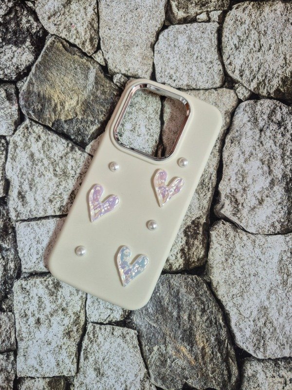 Producto - Funda tpu love con apliques Xiaomi Note 14 5G natural