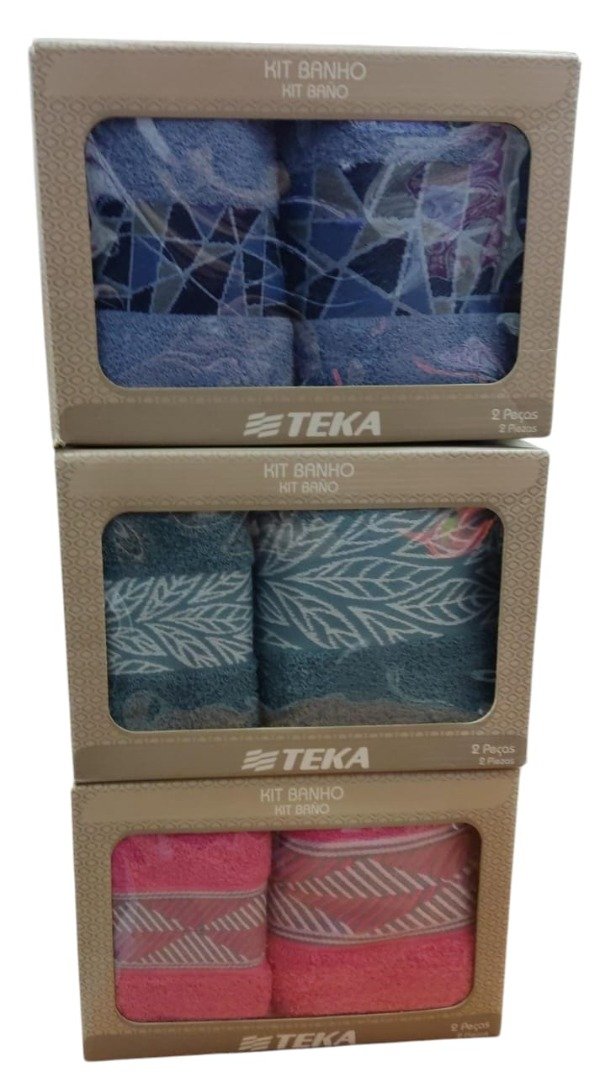 Producto - Juego de toalla y toallón Teka Guarda Diamante en Caja 450gr/m2