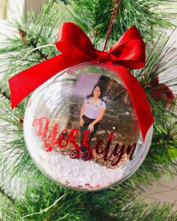 Producto - Esfera de navidad con foto y nombre personalizado