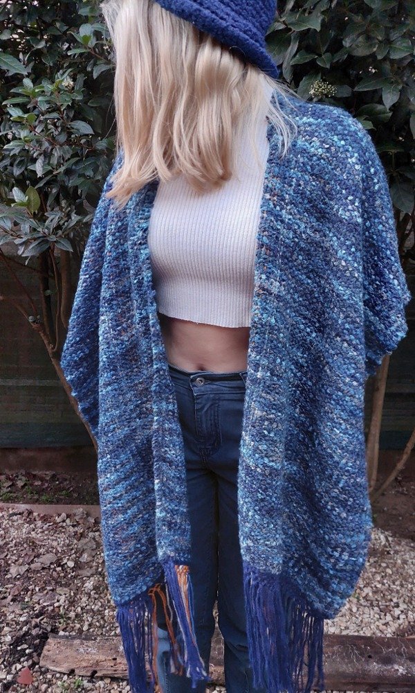 Producto - Ruana Matizada Azulina