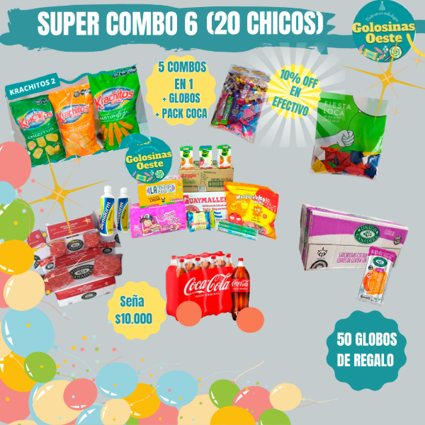 Producto - Super combo 5 ( 20 chicos)