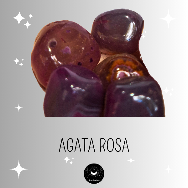 Producto - Agata Rosa Rolada mediana 4cm
