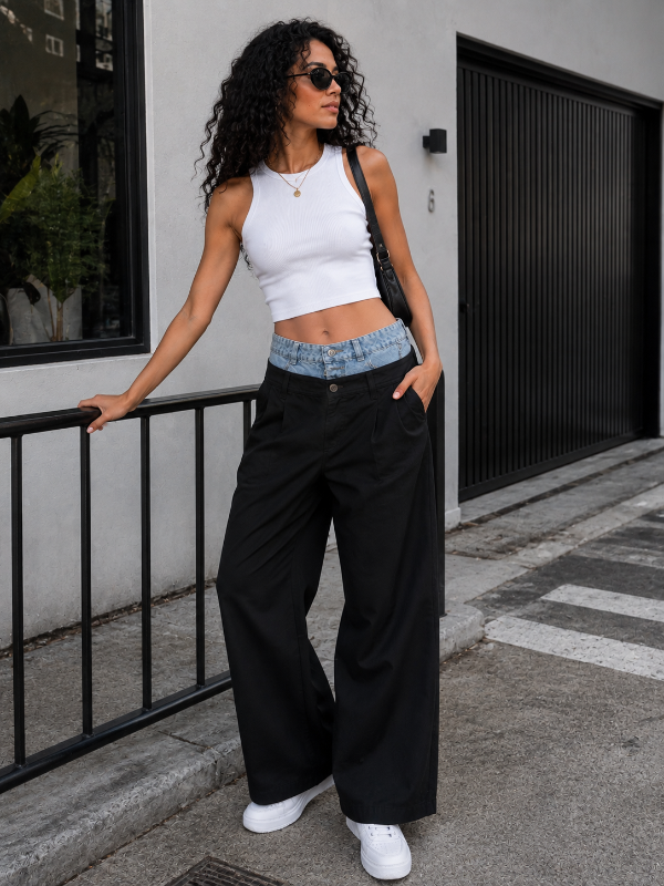 PANTALÓN SASTRERO DOBLE CINTURA