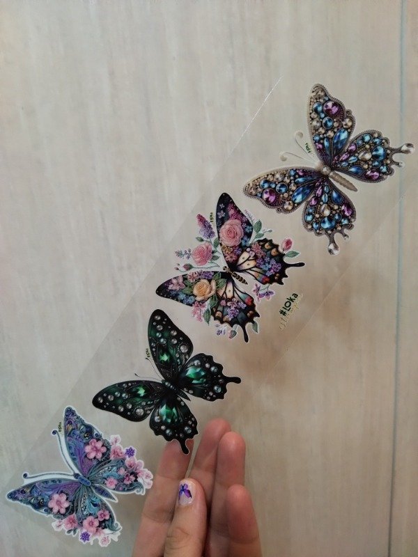Producto - UV Tiras 8x28cm Mariposas #6