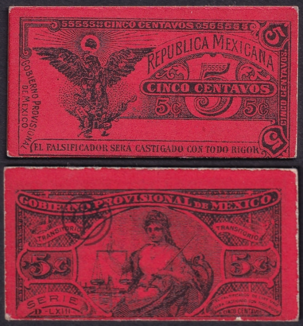 Producto - Gobierno Provisional de México - 5 Centavos (1914) - Revolución Mexicana