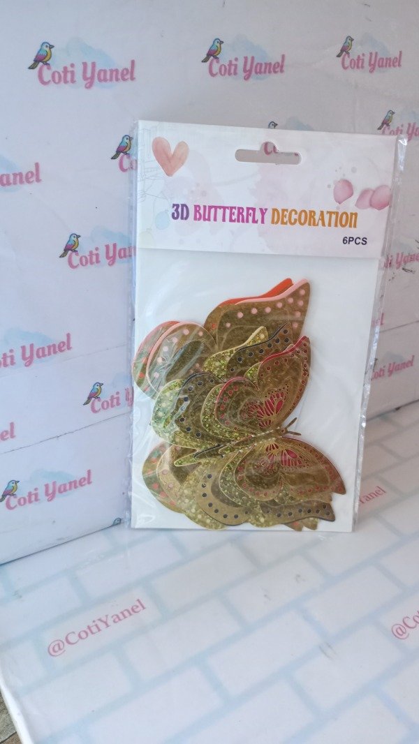 Producto - Mariposas holograficas x6 unidades - 3