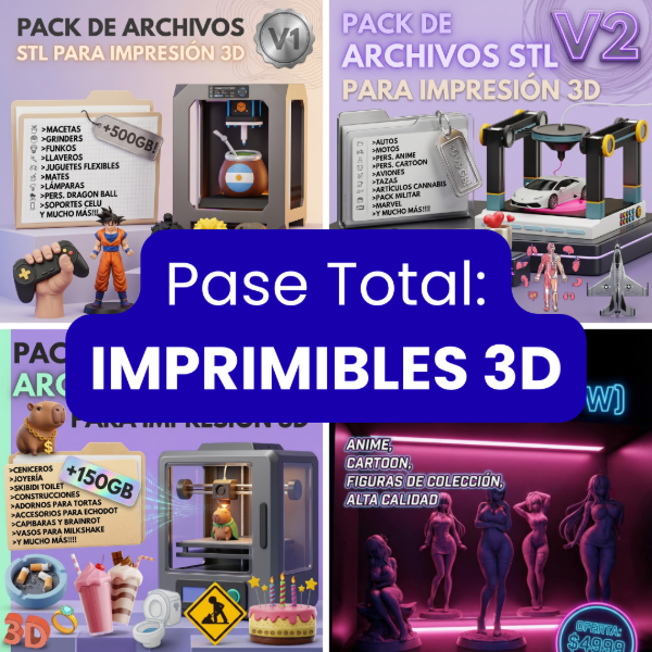 Producto - Pase Total: Imprimibles 3D