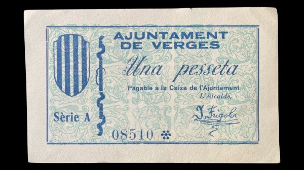 Producto - Guerra Civil Española. Verges (1937) 1 Peseta - 0