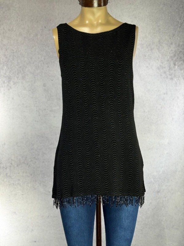 Producto - REMERA FIESTA IMPORTADA TRAMADA CON APLIQUES