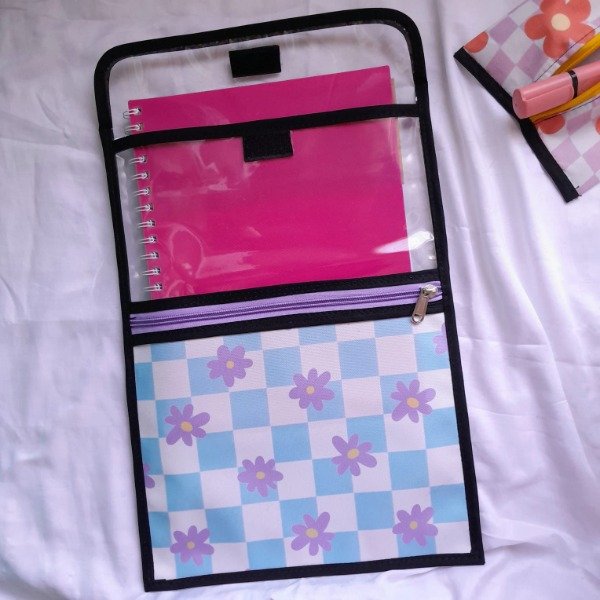 Producto - organizador a4 cuadrillé violeta