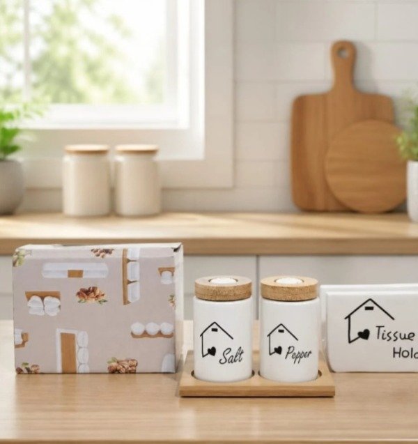 Producto - Set salero, pimentero y servilletero Home - 1