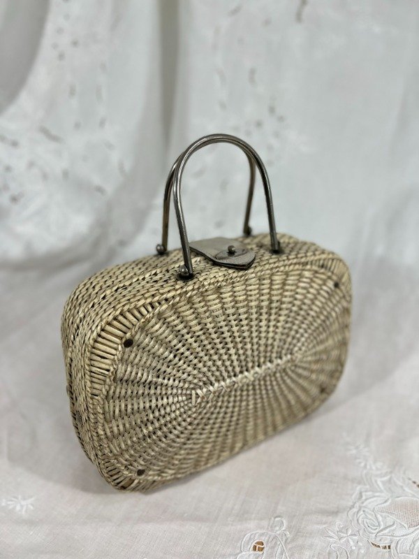 Producto - Cartera canasta de mimbre