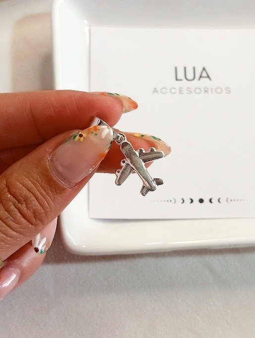 Producto - Dije avión - Acero blanco