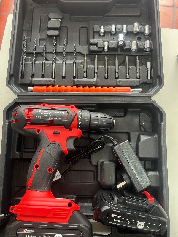 Producto - Taladro Atornillador Inalámbrico  21V con 2 Baterías y Cargador - 1