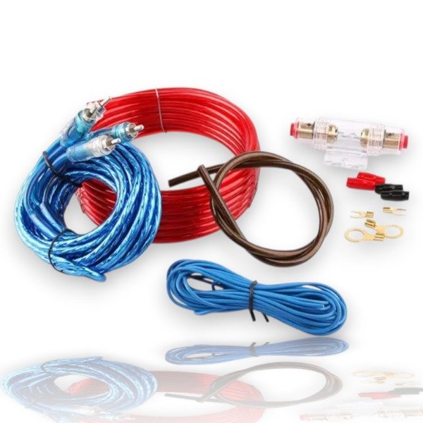 Producto - Kit De Cable Para Potencia Audio 8 Gauge 1500w + Fusible