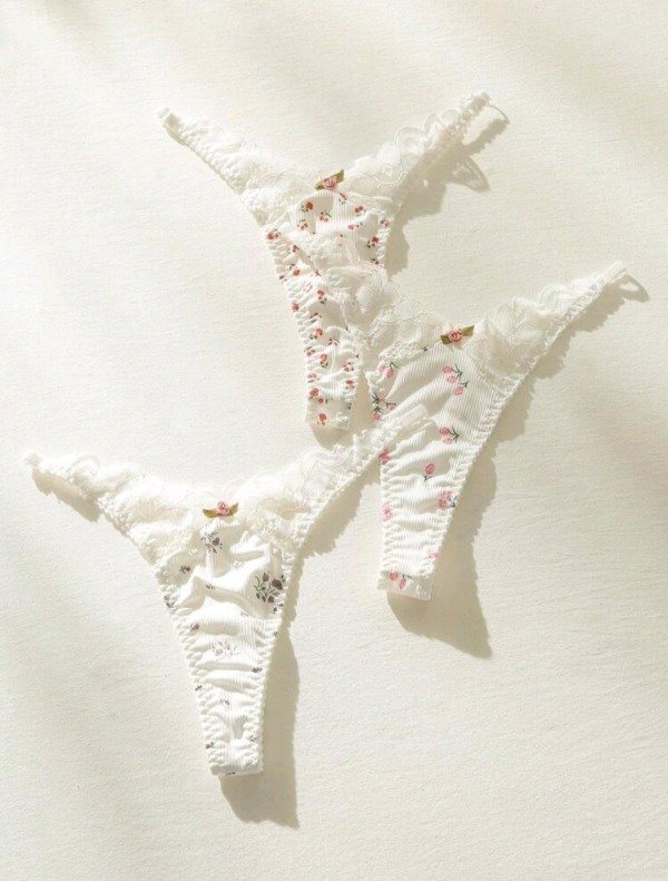 Producto - Pack x3 floral blanca