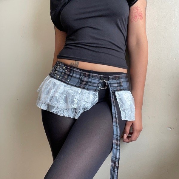 Producto - falda cinturón lace cuadrillé